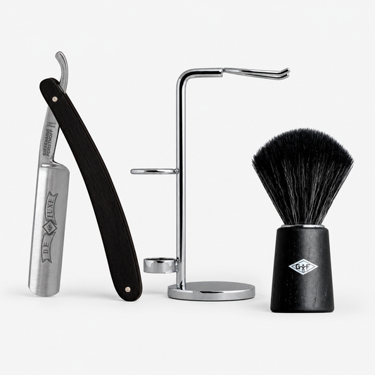 SIGNATURE SET – Ebony Straight Razor