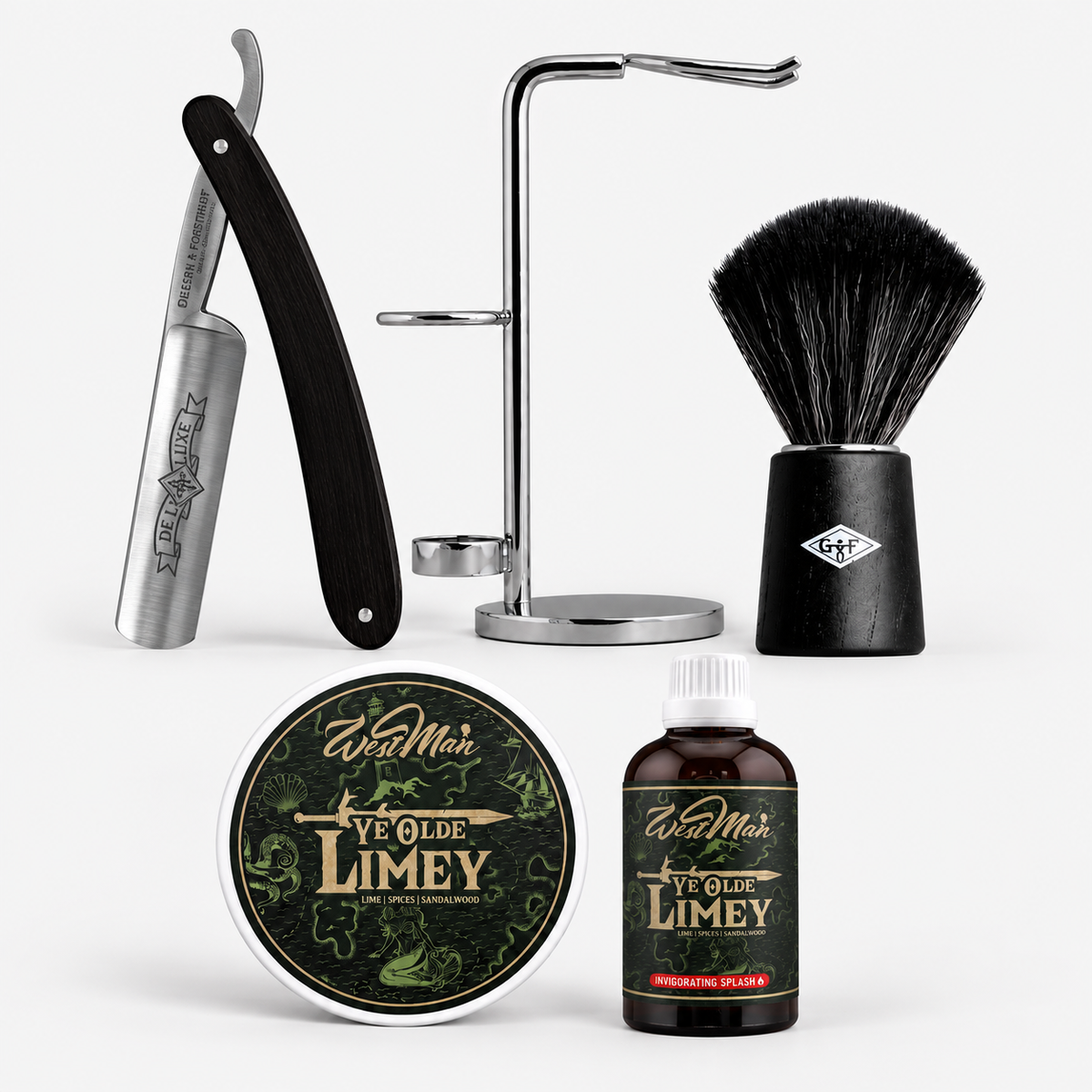 SIGNATURE SET PLUS – Rasiermesser Ebenholz + Westman
