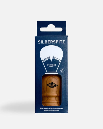 Giesen & Forsthoff Timor Rasierpinsel Silberspitz Vegan – Olivenholz