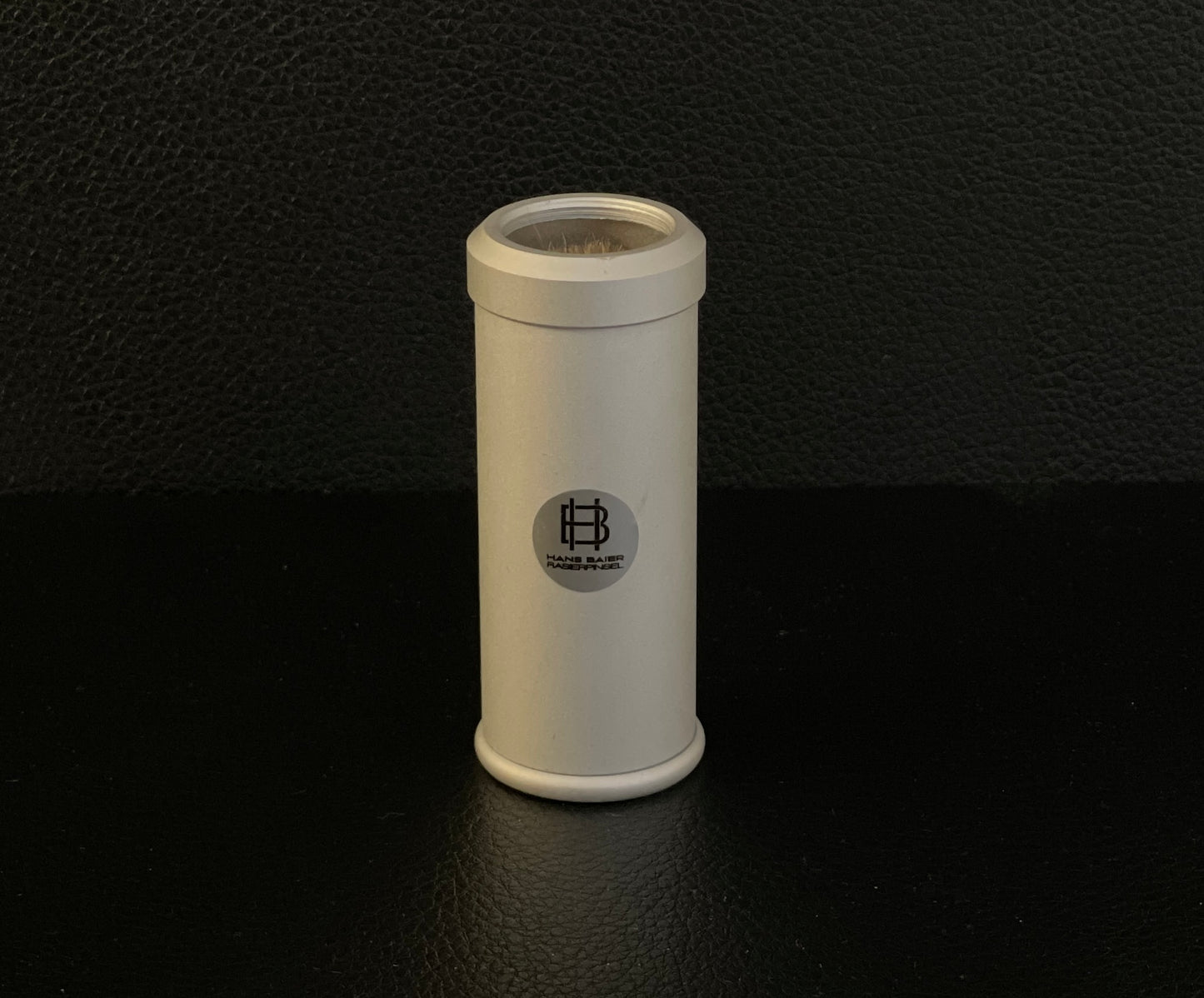 Travel Shaving Brush Aluminum Silver